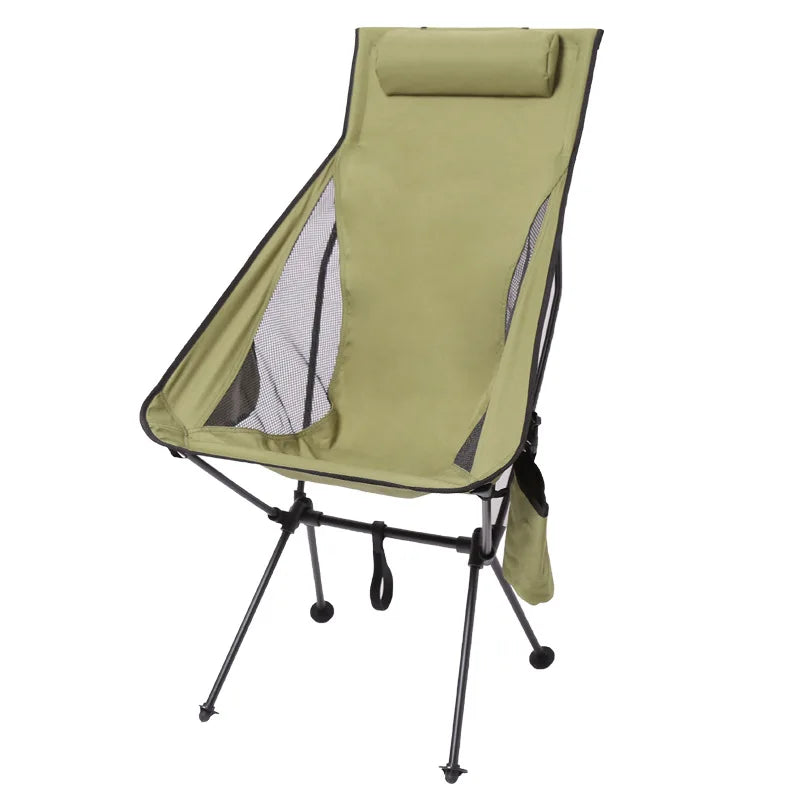 New Outdoor Ultra Light Aluminum Alloy Folding Portable Raised Backrest Fishing Leisure